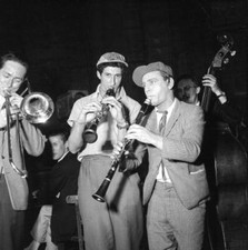 British Comedian Norman Wisdom Plays Clarinet With Cy Laurie Old Photo picture
