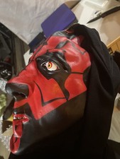 Vintage Star Wars 'Darth Maul' Rubber Mask w/attached Hood/Cape NOS picture