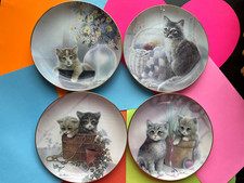 Danbury Mint Kitten Cousins Cat Collector Plates Lot - 7 Porcelain  Mint Manning picture