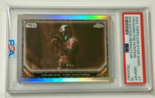 PSA 10 (POP 1) Topps Chrome 2022 Star Wars Mandalorian Beskar Ed. Refractor S1-7 picture