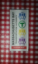 1988 MBTA Fold Out System Map picture