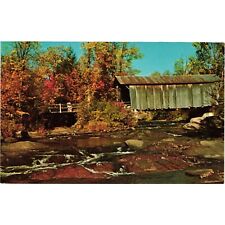 New York Salisbury Covered Bridge Postcards Spruce Creek Travel Souvenir Unposte picture