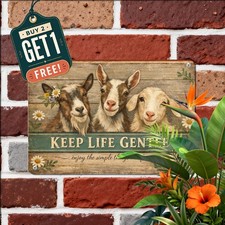 Always Stay Humble Kind Donkey Trio Tin Sign Rustic Farmhouse Metal Plaque 8x12 picture