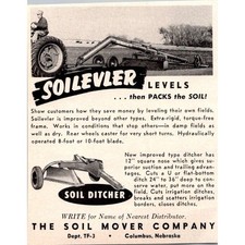 The Soil Mover Company Soilevler Levels Columbus NE 1957 Ad SAI2-H11 picture
