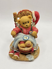 Cherished Teddies Vintage 1998 Resin Figurine 8RR6/438 Santa Little Holiday R&R picture