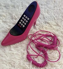 Vintage 1987 80s Columbia Telecom Pink High Heel Novelty Home Telephone UNTESTED picture