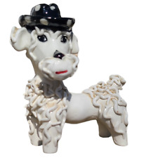 Vintage PAUL'S Limited Numbered Ceramic Spaghetti Poodle Figurine Cowboy Hat picture