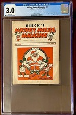 Mickey Mouse Magazine #2 Vol #1 CGC 3.0 (Disney 1933) Scarce Promotional Santa picture