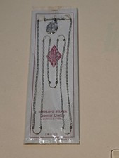 Vintage NOS Sterling Silver Jesus Medal Necklace 24
