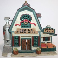 Lemax Cecil's Cider Mill Porcelain Christmas Village Building PLEASE READ picture