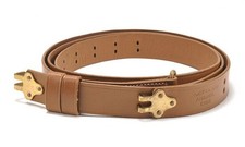 M1907 Military Leather Rifle Sling WW1 Marked Brass Hardware Garand Springfield picture