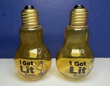 I Got Lit Dallas Texas Lightbulb Shot Glass Pair of 2 Souvenir Novelty picture