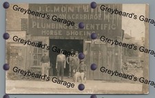 RPPC Blacksmith Shop Big Sign SAPULPA OK Oklahoma Vintage Real Photo Postcard picture