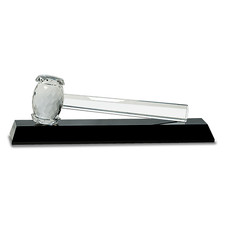 Crystal Gavel on Base with Satin Lined Deluxe Gift Box - Includes  picture