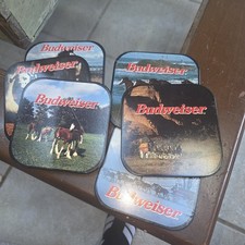 Budweiser-themed coasters featuring iconic Anheuser-Busch imagery picture