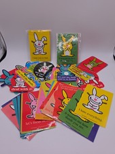 vintage It's Happy Bunny die-cut and vending machine stickers Around 100 picture