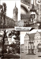 Lutherstadt Wittenberg Historic Sites Including Castle Real Photo RPPC Postcard picture