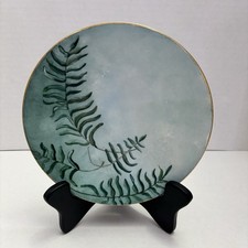 Vintage Jean Pouyat Limoges (JPL) Porcelain Floral Fern Plate 7.5” Hand Painted picture