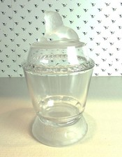 Gillander & Sons EAPG Frosted Lion Pickle Jar Sugar Bowl 1877 picture