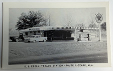 c1940s VTG Texaco Gas Station Postcard Ozark Alabama AL DB Ezell Route 1 Truck  picture