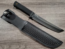Full Grain Black Leather Sheath for Cold Steel Recon Tanto - KazTac Brand picture