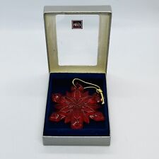 MIKASA Joyous Collection Red Flash Glass Snowflake Ornament SN092/568 with Box picture