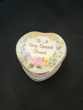 Ayshford Fine Bone China Floral Trinket Box with Gilded Edging picture