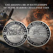 Navy USS Arizona BB-39 Challenge Coin Collectable Military Ship Pear Harbor 1-pc picture