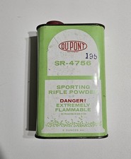 Vintage DUPONT SR-4756 Rifle Powder Tin Can Advertising Gun - EMPTY picture