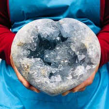 5.69 LB Large Natural Celestite Geode Crystal Cluster Healing Specimen 3949 picture