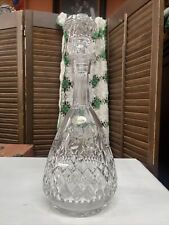 vintage cut crystal decanter with stopper original sticker  picture