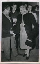 1953 Press Photo Charles Scala and wife fell in love with Persian Lamb Coat picture