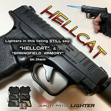 HELLCAT Pistol Shaped Gun Lighter METAL/ABS Fine Quality w/ Case & Barrel Attach picture