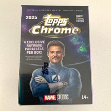 Topps 2025 Topps Chrome Marvel Studios Edition Box + picture