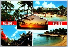 Cozumel Mexico Multiview Sites of Cozumel Mexico Unused Postcard picture