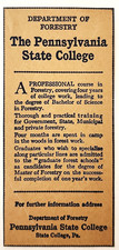 1917 Pennsylvania State College Advertisement Department Of Forestry Education picture