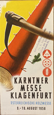 KARNTNER HOLZMESSE KLAGENFURT - 9 19 AUGUST 1956 - VINTAGE BROCHURE picture
