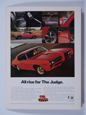 1969 Pontiac All Rise For The Judge 400 CI V8 Vintage Original Print Ad picture