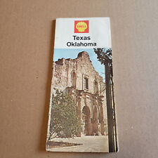 Texas Oklahoma Road Map Shell Gas Oil 1967 picture