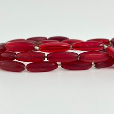 Bohemian Faceted Red Trade Beads 32inch picture