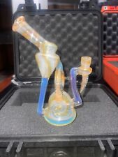 Heady Glass Gold And Silver Fully Fumed Recycler by Phaseglass picture