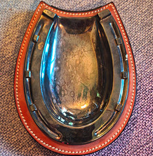 Ralph Lauren Grayson Silver Leather Horseshoe Trinket Tray RL-10 2009 picture