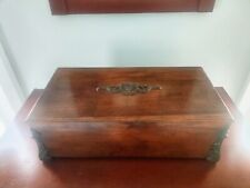 ANTIQUE EARLY 1900's LONG WOODEN BOX REFINISHED - 18.5.