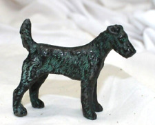 Fine Patina Pewter Schnauzer Dog Puppy Highly Detailed Figurine picture