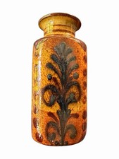 Rare Anton Lang Oberammergau Germany Studio Pottery Vase Signed Green Glaze picture