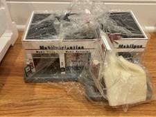 Danbury Mint 1950's Mobil Gas Lighted Garage Service Station w/ Clock 1:32 Scale picture
