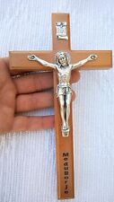 St Benedict Wall Hanging cross crucifix made of wood from Medjugorje 8.6 inc picture