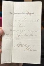 1866 Bank Receipt Ilion Bank, NY Original Civil War Era picture