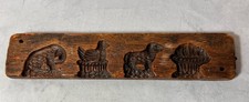 Antique Primitive Dutch springerle cookie mold 4 Figurines picture