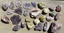 3.6LB POUND LOT YELLOW GOLD & PURPLE MICA GOLDEN STAR ROUGH SPECIMENS LEPIDOLITE picture